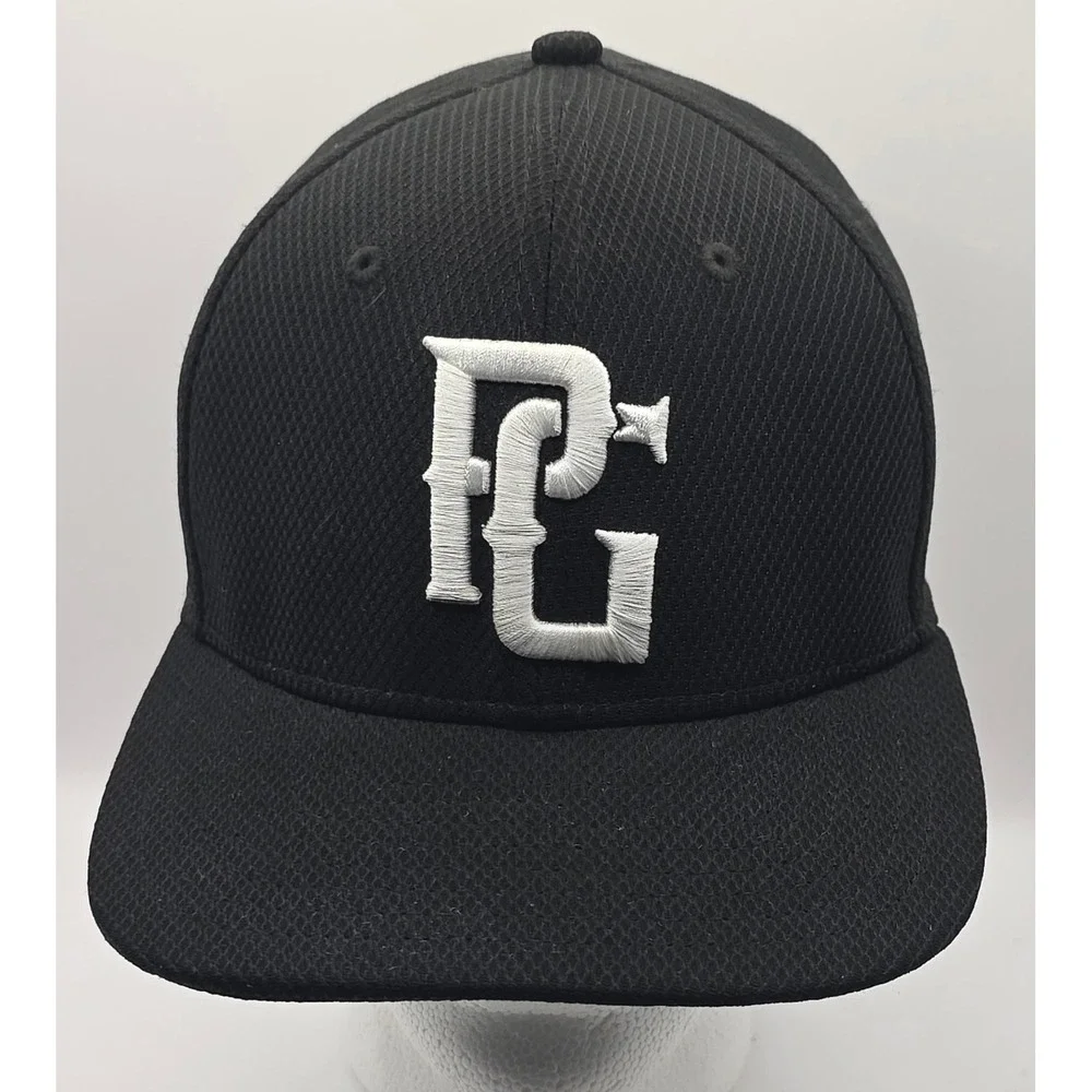 New Era Perfect Game 39Thirty Baseball Hat Fitted Stretch S/M Black‎ Cap